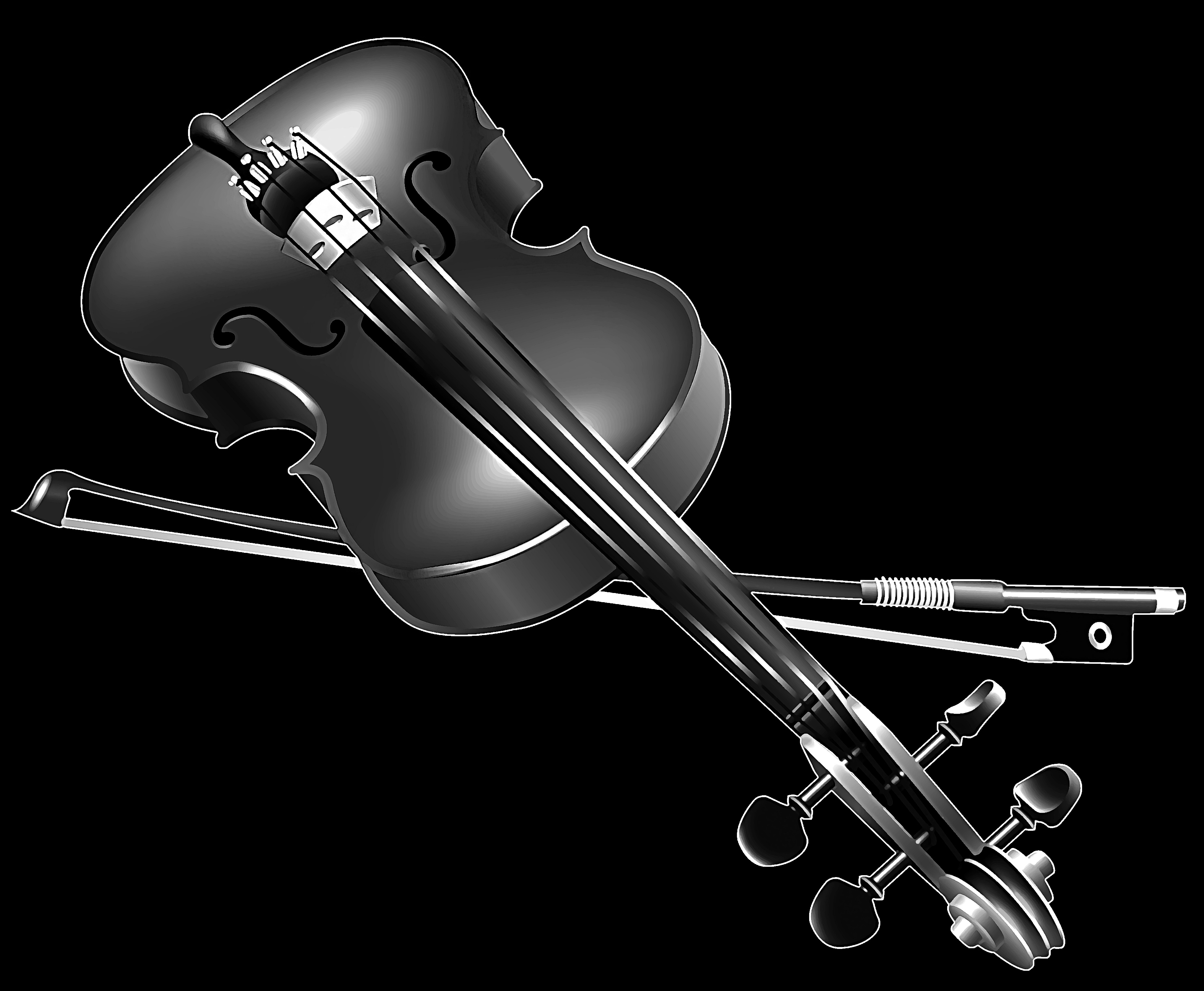 Скрипка с гравировкой